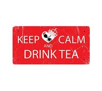McMug - Keep Calm And Drink Tea - Metal Sign, Decorative Sign, 200mm x 100mm