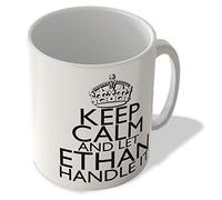McMug - Keep Calm and Let Ethan Handle It - White Background - Mug, Ceramic, 11fl.oz.