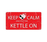 McMug - Keep Calm And Put The Kettle On - Metal Sign, Decorative Sign, 200mm x 100mm