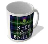 McMug - Keep Calm I'm a Baillie - Baillie Modern Tartan - (Thistle) - Scottish Mug, Ceramic, 11fl.oz.