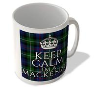 McMug - Keep Calm I'm a Mackenzie - Mackenzie Modern Tartan - (Crown) - Scottish Mug, Ceramic, 11fl.oz.
