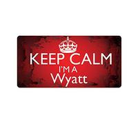 McMug - Keep Calm I'm a Wyatt - Metal Sign, Decorative Sign, 200mm x 100mm