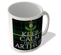 McMug - Keep Calm I'm an Arthur - Arthur Modern Tartan - (Thistle) - Scottish Mug, Ceramic, 11fl.oz.