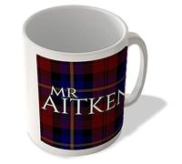 McMug - Mr Aitken - Aitken Tartan - (Full Background) - Scottish Mug, Ceramic, 11fl.oz.