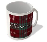 McMug - Mr Crawford - Crawford Modern Tartan - (Full Background) - Scottish Mug, Ceramic, 11fl.oz.