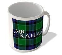 McMug - Mr Graham - Graham of Mentieth Modern Tartan - (Full Background) - Scottish Mug, Ceramic, 11fl.oz.