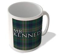 McMug - Mr Kennedy - Kennedy Modern Tartan - (Full Background) - Scottish Mug, Ceramic, 11fl.oz.