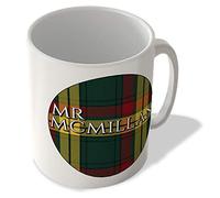 McMug - Mr Mcmillan - Mcmillan Old Modern Tartan - (Circle Background) - Scottish Mug, Ceramic, 11fl.oz.
