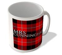 McMug - Mrs Cunningham - Cunningham Modern Tartan - (Full Background) - Scottish Mug, Ceramic, 11fl.oz.
