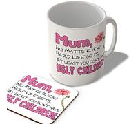 McMug - Mum, at Least You Don't Have Ugly Children - Mug and Coaster, Ceramic, 11fl.oz.