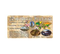 McMug - Northern Ireland - Fun Facts - Map Background - Wall Plate, Decorative Sign, 200mm x 100mm