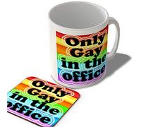 McMug - Only Gay in The Office - Mug and Coaster Set, Ceramic, 11fl.oz.