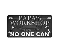 McMug - Papa's Workshop - Metal Sign, Decorative Sign, 200mm x 100mm