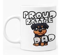 McMug - Proud Rottie Dad - Rottweiler Dog Father Mug, Ceramic, 11fl.oz.