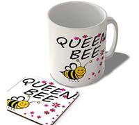 McMug - Queen Bee - Mug and Coaster Set, Ceramic, 11fl.oz.