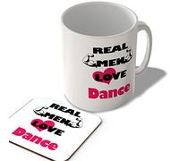 McMug - Real Men Love Dance - Mug and Coaster Set, Ceramic, 11fl.oz.