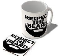 McMug - Respect The Beard - Mug and Coaster Set, Ceramic, 11fl.oz.