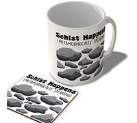 McMug - Schist Happens (Metaphorically Speaking) - Mug and Coaster Set, Ceramic, 11fl.oz.