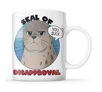 McMug - Seal of Disapproval - You Suck - Funny Animal Pun Mug, Ceramic, 11fl.oz.