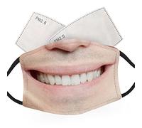 McMug - Smiling Male Face - Adult Face Masks - 2 Filters Included