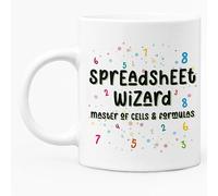 McMug - Spreadsheet Wizard. Master of Cells & Formulas - Colleague Mug, Ceramic, 11fl.oz.