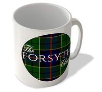 McMug - The Forsyth Clan - Forsyth Modern Tartan - (Circle Background) - Scottish Mug, Ceramic, 11fl.oz.