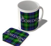 McMug - The Gordon Clan - Gordon Modern Tartan - (Full Background) - Scottish Mug and Coaster Set, Ceramic, 11fl.oz.