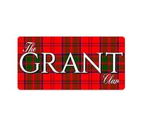McMug - The Grant Clan (Grant Modern Tartan) - Metal Sign, Decorative Sign, 200mm x 100mm
