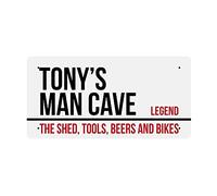 McMug - Tony's Man Cave - Metal Sign, Decorative Sign, 200mm x 100mm