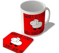 McMug - What is Love? Baby Don't Herd Me - Sheep - Mug and Coaster Set, Ceramic, 11fl.oz.