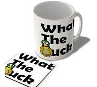 McMug - What The Duck - Mug and Coaster Set, Ceramic, 11fl.oz.