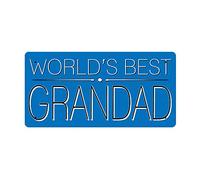 McMug - World's Best Grandad - Metal Sign, Decorative Sign, 200mm x 100mm