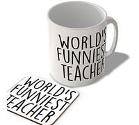 McMug - World's Funniest Teacher - Mug and Coaster Set, Ceramic, 11fl.oz.