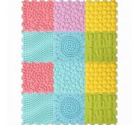 MCMUZKZS Children Foot Massage Pad Sensory mat Tiles Pathway Set with Interlocking Panels Silicone Raised Surfaces for Foot Massage and Stability Training Suitable for playrooms classrooms