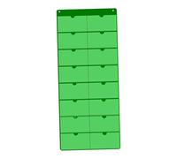 MCMUZKZS Classroom Calendar with Pockets, Empty Hanging Storage, Index Card Holder, Wall Organizer for Teacher Supplies, Learning, Green