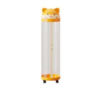 MCMUZKZS Clear Vertical Storage Tube for Stuffed Animals, Mobile Organizer with Wheels, Height 132cm