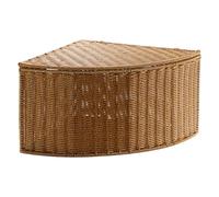 MCMUZKZS Fan-Shaped Corner Basket, Triangular Storage Container, Woven Basket with Sturdy PP Handle, Great for Bathroom, Entryway, Living Room, Closet, Multi, Height 24 cm