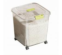 MCMUZKZS Kitchen Rice Bucket Airtight Food Container Grain Bin Storage Box Canister With Silicone Seal And Snap Buckles Clear Viewing Body And Hinged Top, Transparent Green, size to 5