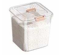 MCMUZKZS Kitchen Rice Bucket Airtight Food Container Grain Bin Storage Box Canister With Silicone Seal And Snap Buckles Clear Viewing Body And Hinged Top, color to 8, size to 8