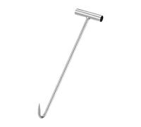 MCMUZKZS Manhole Hook Tool, Single Hook, Steel Lifting Tool, T- Lifter, Ergonomic for Tradesmen, Manhole Cover Lifting, 60CM