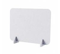 MCMUZKZS Office Desk Divider Partition Panel Privacy Screen Wool Felt Tabletop Barrier for Keeping Distraction Away Suitable for Classroom Home Office, Light Gray, 40-50cm