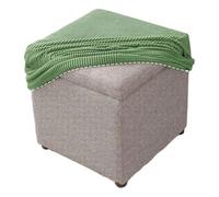 MCNDSI Square Stretch Ottoman Cover, Small/Large Soft Comfortable Dustproof Footstool Covers For Square Ottoman, Machine Washable Pouffe Cover With Elastic(Q,40X40CM)