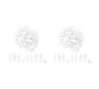 Mcnhbdgg 1:50 White Figures Architectural Model Human Scale HO Model Plastic Peoples,200 Pieces
