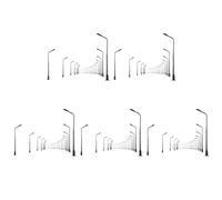 Mcnhbdgg 100Pcs Model Railway 10cm Lamp Post Street Lights HO Scale 1:87 LED 3V Resistors LQS08 Single Head-Bright White