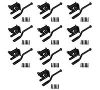 Mcnhbdgg 10X Self Locking Gate Automatic Heavy Force Lever Fence Gate Lock for Wood Fence Gate Door Latches Steel Black