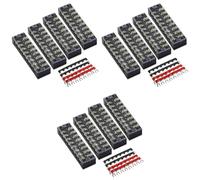 Mcnhbdgg 12 Pc 8P Terminal Block, 4 Pc 8P Shorting Bar, TB1505 Flame Retardant Copper Terminal Short-Circuit Terminal