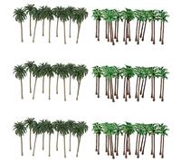 Mcnhbdgg 120 Pcs Coconut Palm Model Trees/Scenery Model Plastic Artificial Layout Rainforest Diorama