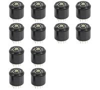 Mcnhbdgg 12x 9Pin Bakelite Vacuum Tube Socket Saver Base for 12AX7 12AU7 ECC82 ECC83 Amps, 12 Pcs