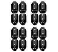 Mcnhbdgg 16 Pcs 5/8 Inch Rope Clamps Large Reusable Rope Clamp Black Plastic Rope Connector Clamp Suitable for 11-12mm Nylon Rope