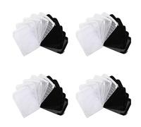 Mcnhbdgg 160 Pieces Aquarium Filter Bags Media Mesh Filter Bags with Zipper for Charcoal Pelletized Remove, White and Black